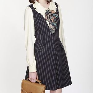 Navy pinstripe dress